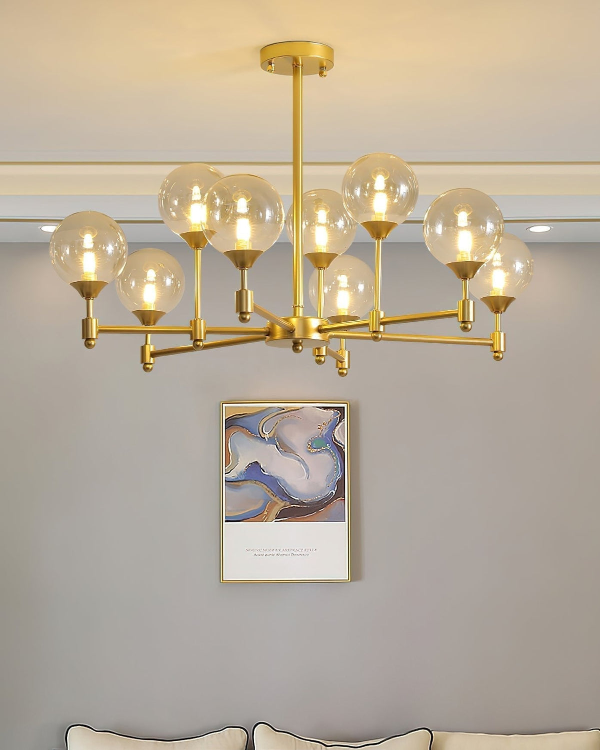 Solara Élégant Verre Lustre - Neutralighting