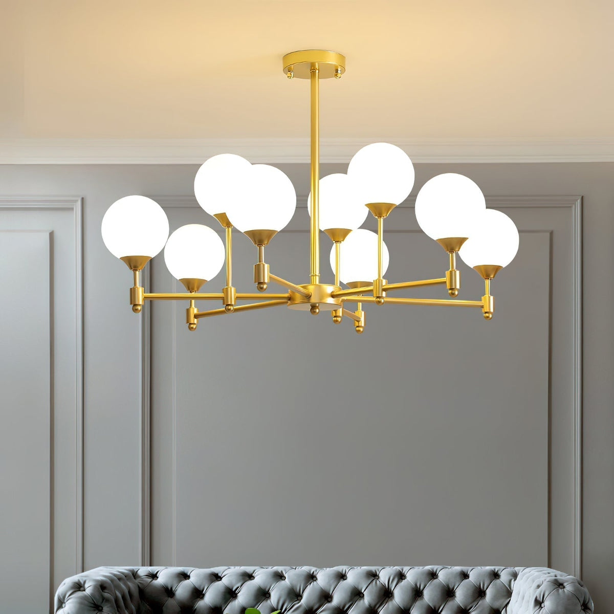 Solara Élégant Verre Lustre - Neutralighting