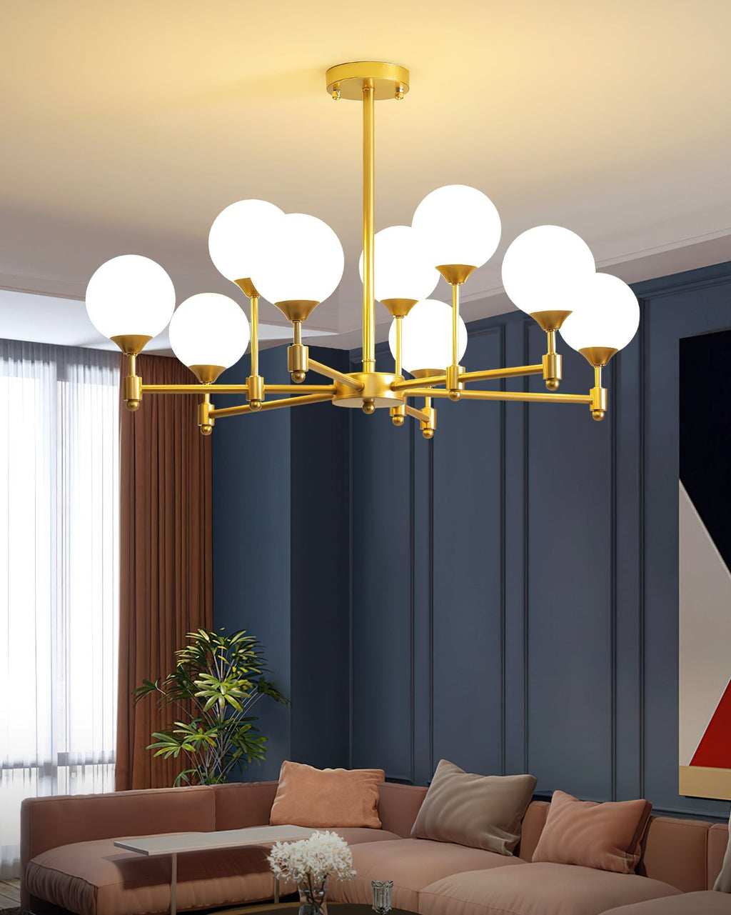 Solara Élégant Verre Lustre - Neutralighting