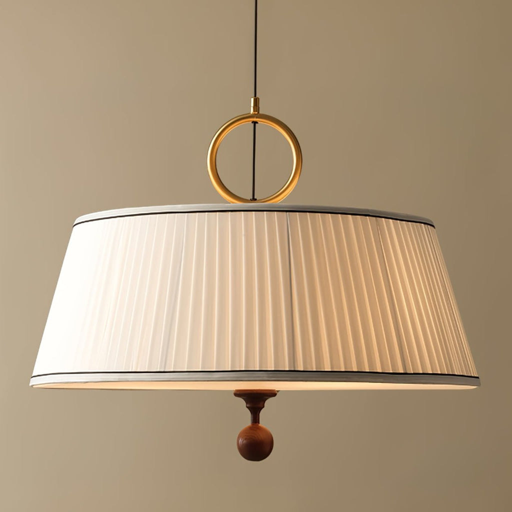 Zavaran Lampe Pendante en Bois Naturel et Tissu - Neutralighting