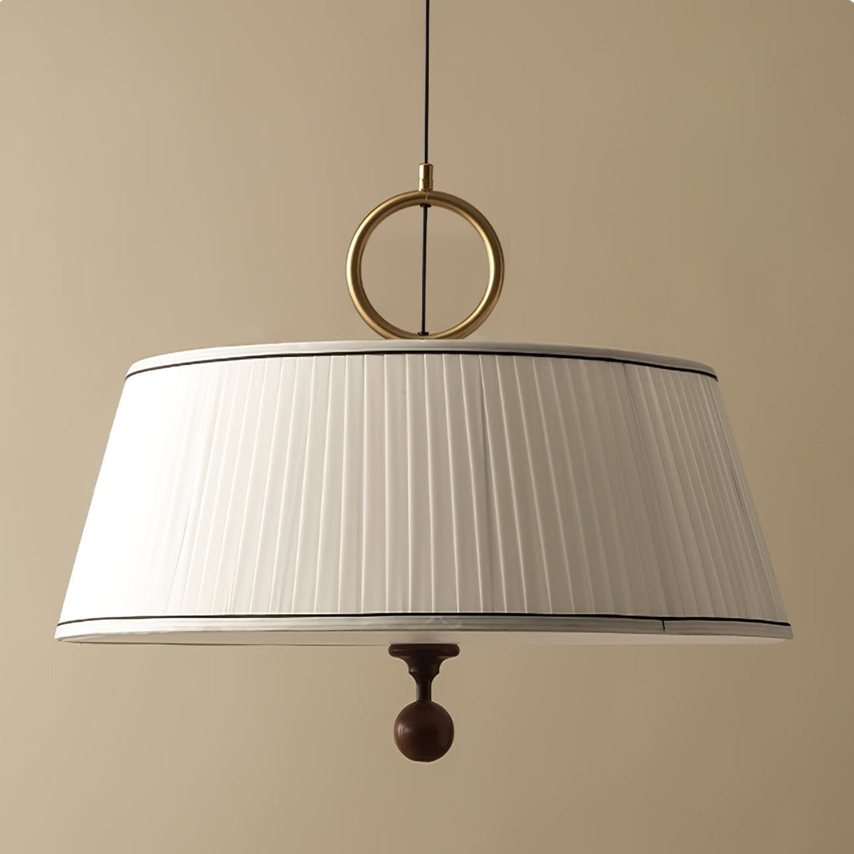 Zavaran Lampe Pendante en Bois Naturel et Tissu - Neutralighting