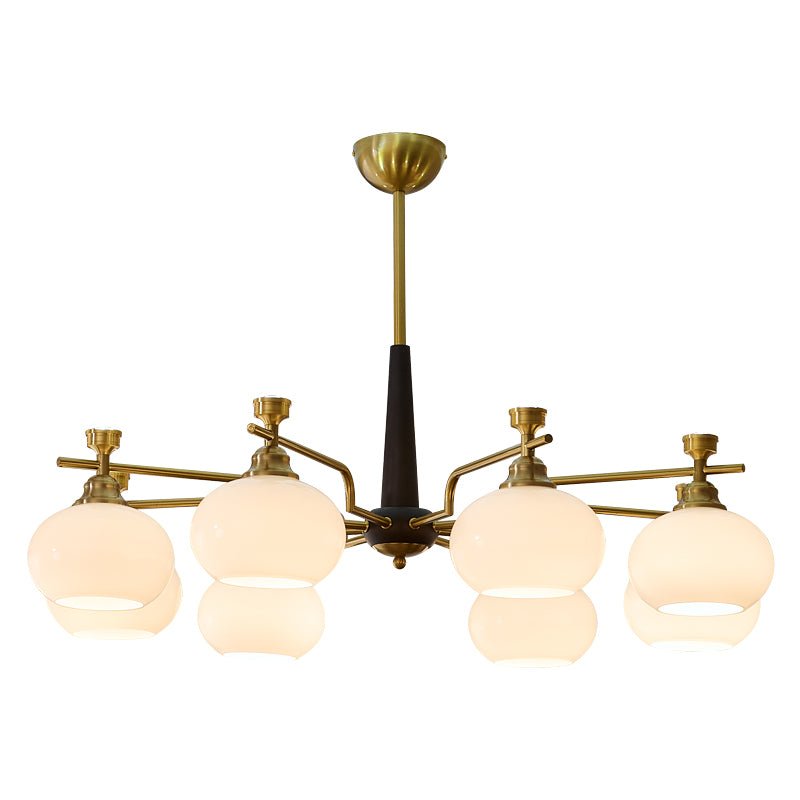 Velirara Chandelier Traditionnel Unique Sphère Bois Verre - Neutralighting