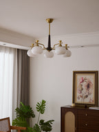 Velirara Chandelier Traditionnel Unique Sphère Bois Verre - Neutralighting