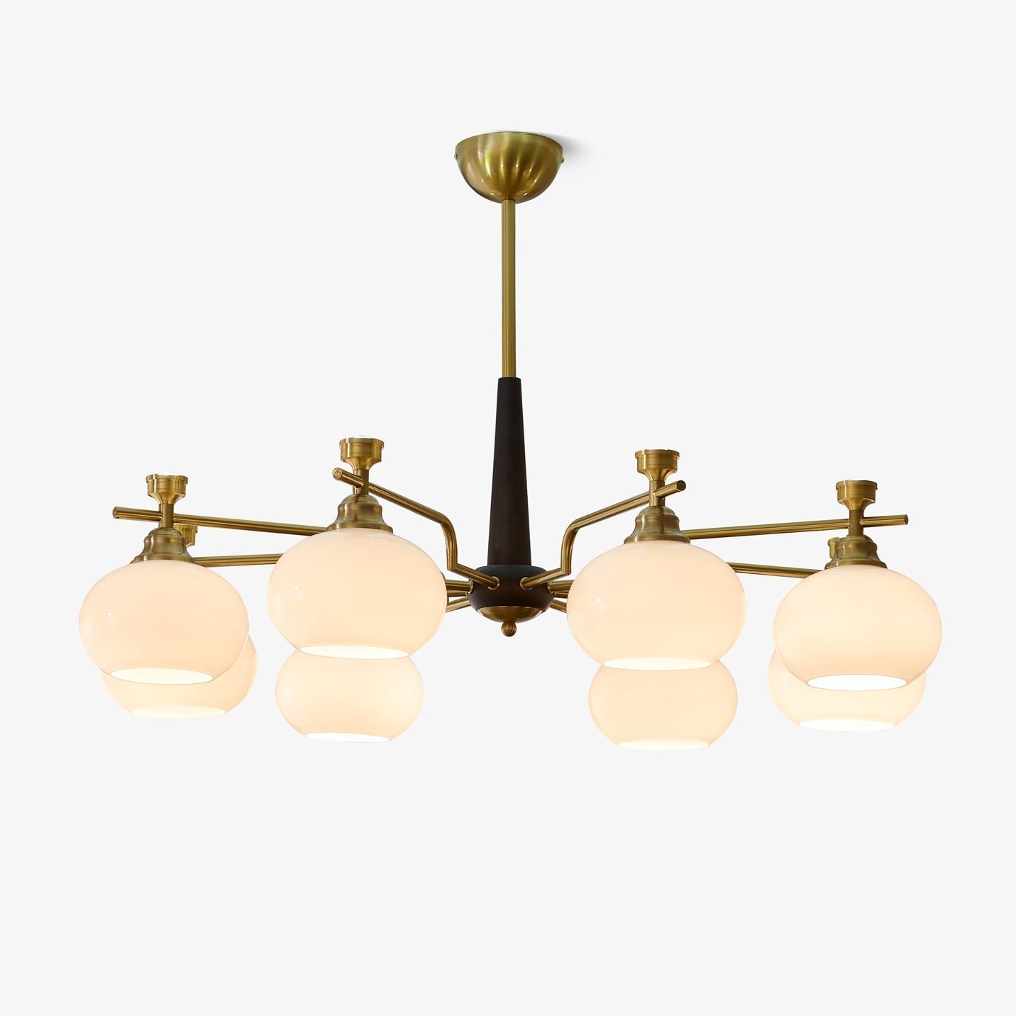Velirara Chandelier Traditionnel Unique Sphère Bois Verre - Neutralighting