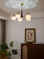 Velirara Chandelier Traditionnel Unique Sphère Bois Verre - Neutralighting