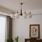 Velirara Chandelier Traditionnel Unique Sphère Bois Verre - Neutralighting