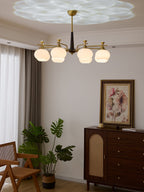 Velirara Chandelier Traditionnel Unique Sphère Bois Verre - Neutralighting