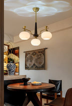 Velirara Chandelier Traditionnel Unique Sphère Bois Verre - Neutralighting