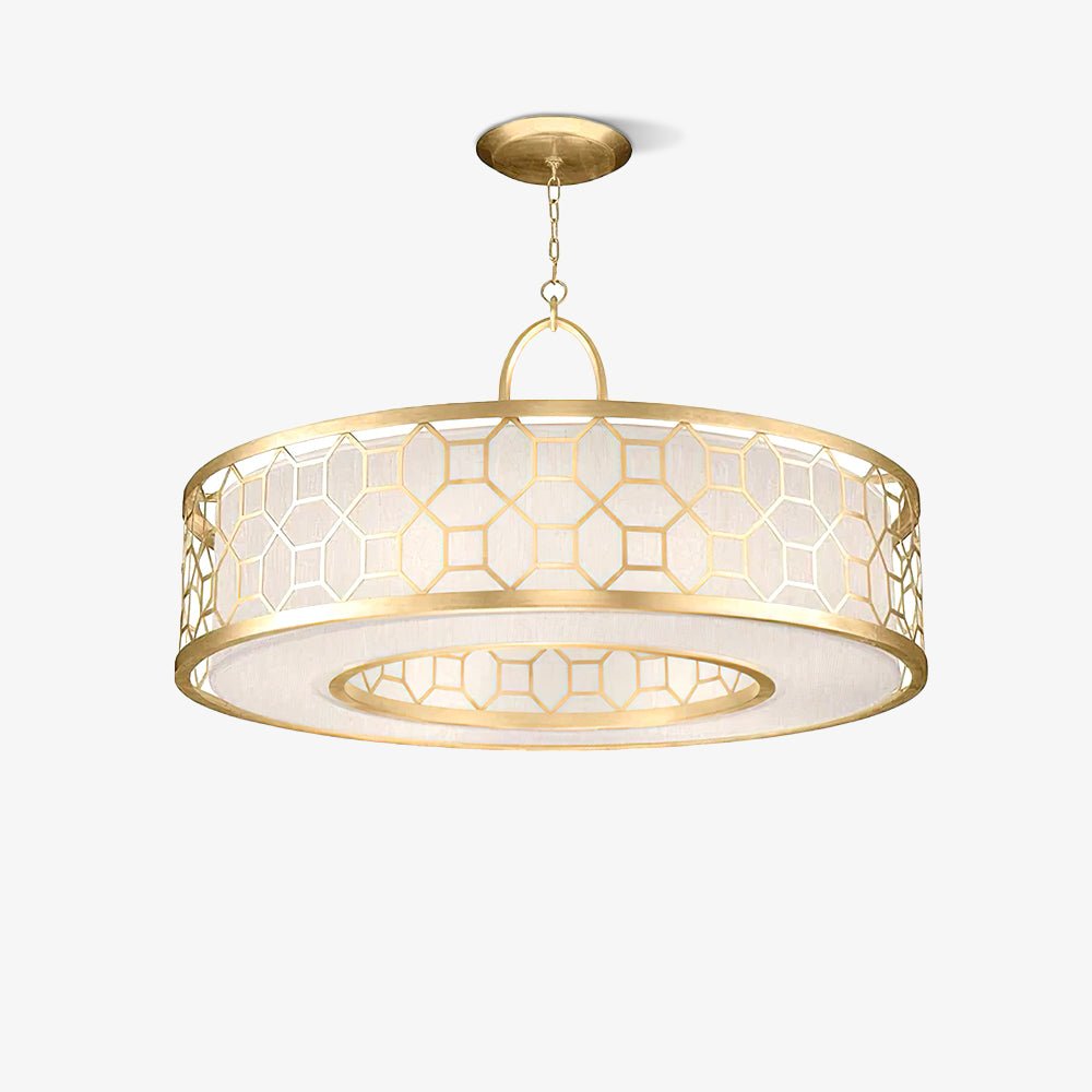 Arshaor Suspension Ronde en Cuivre et Verre Élégante - Neutralighting