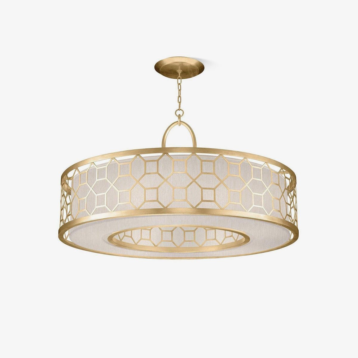 Arshaor Suspension Ronde en Cuivre et Verre Élégante - Neutralighting