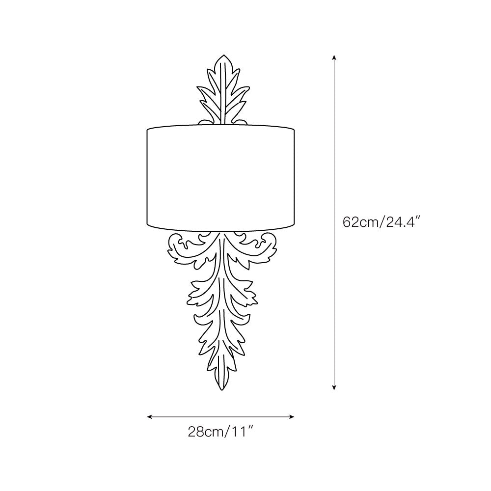 Alvuvyi Applique Murale en Tissu Moderne Feuilles - Neutralighting