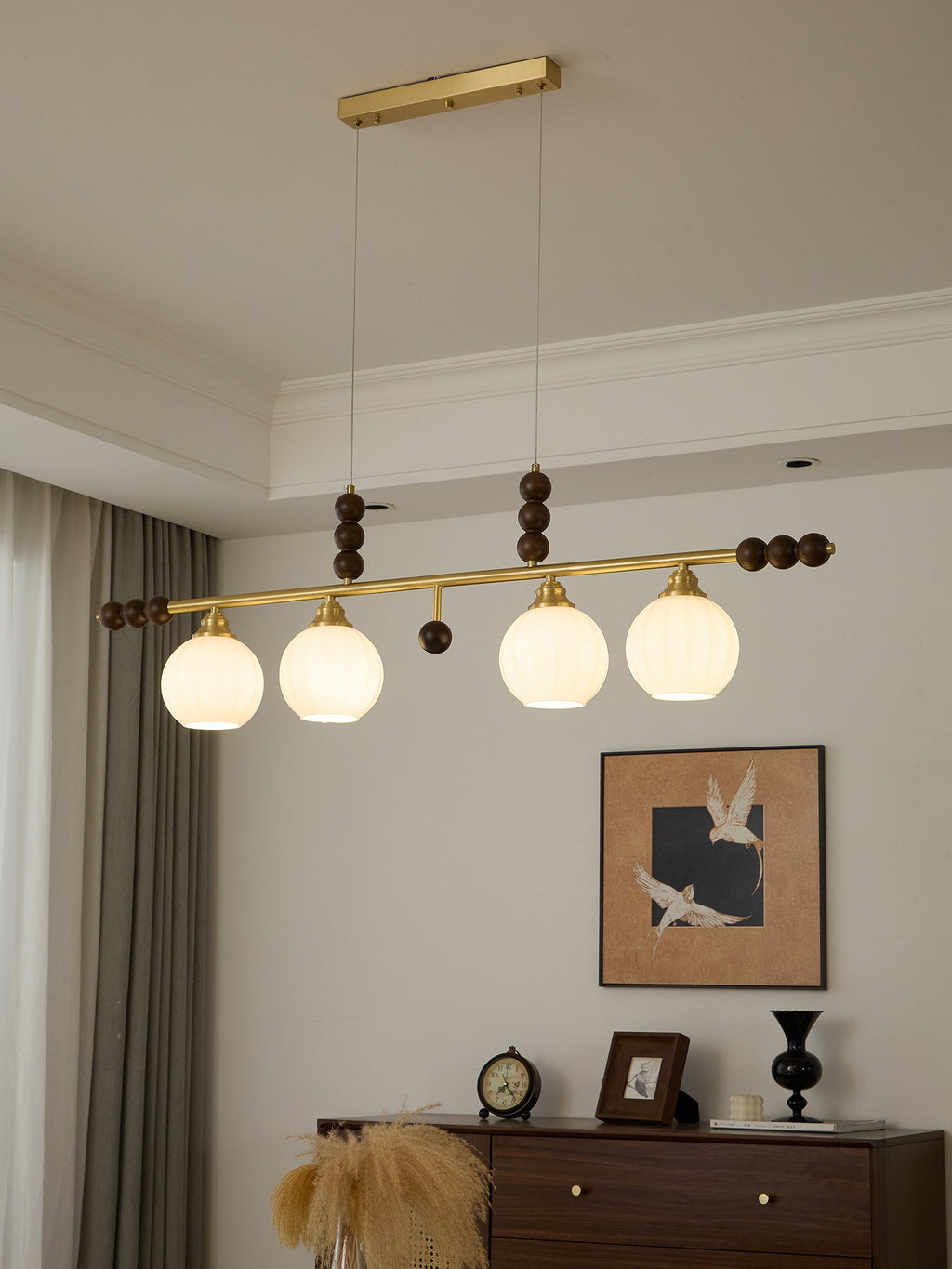 Zerinen Suspension Nordique en Verre et Bois - Neutralighting