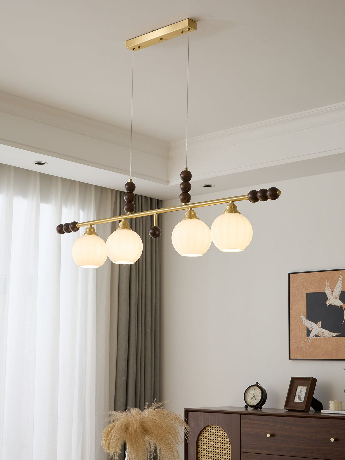 Zerinen Suspension Nordique en Verre et Bois - Neutralighting