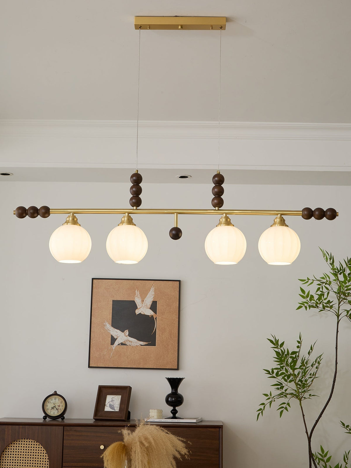 Zerinen Suspension Nordique en Verre et Bois - Neutralighting