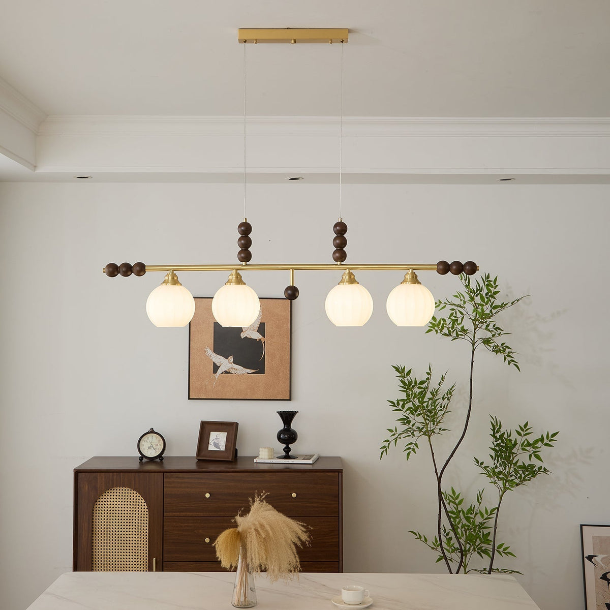 Zerinen Suspension Nordique en Verre et Bois - Neutralighting