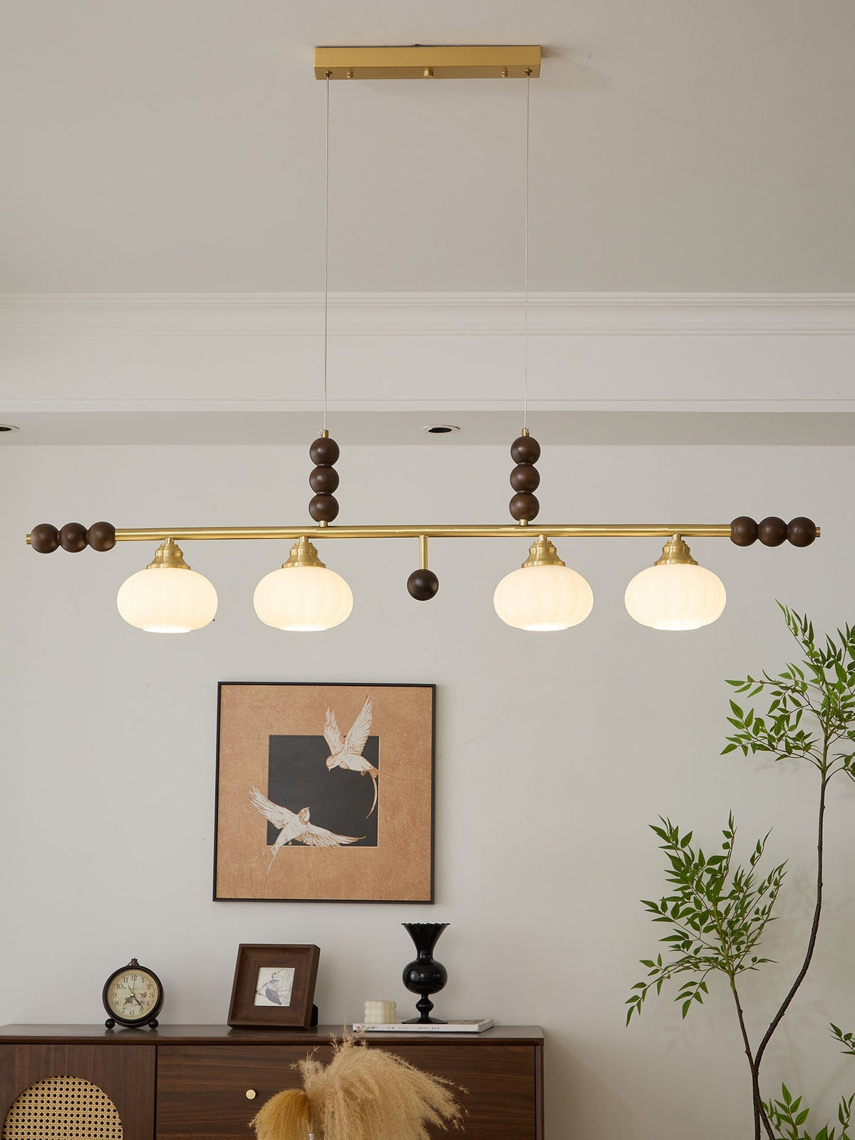 Zerinen Suspension Nordique en Verre et Bois - Neutralighting