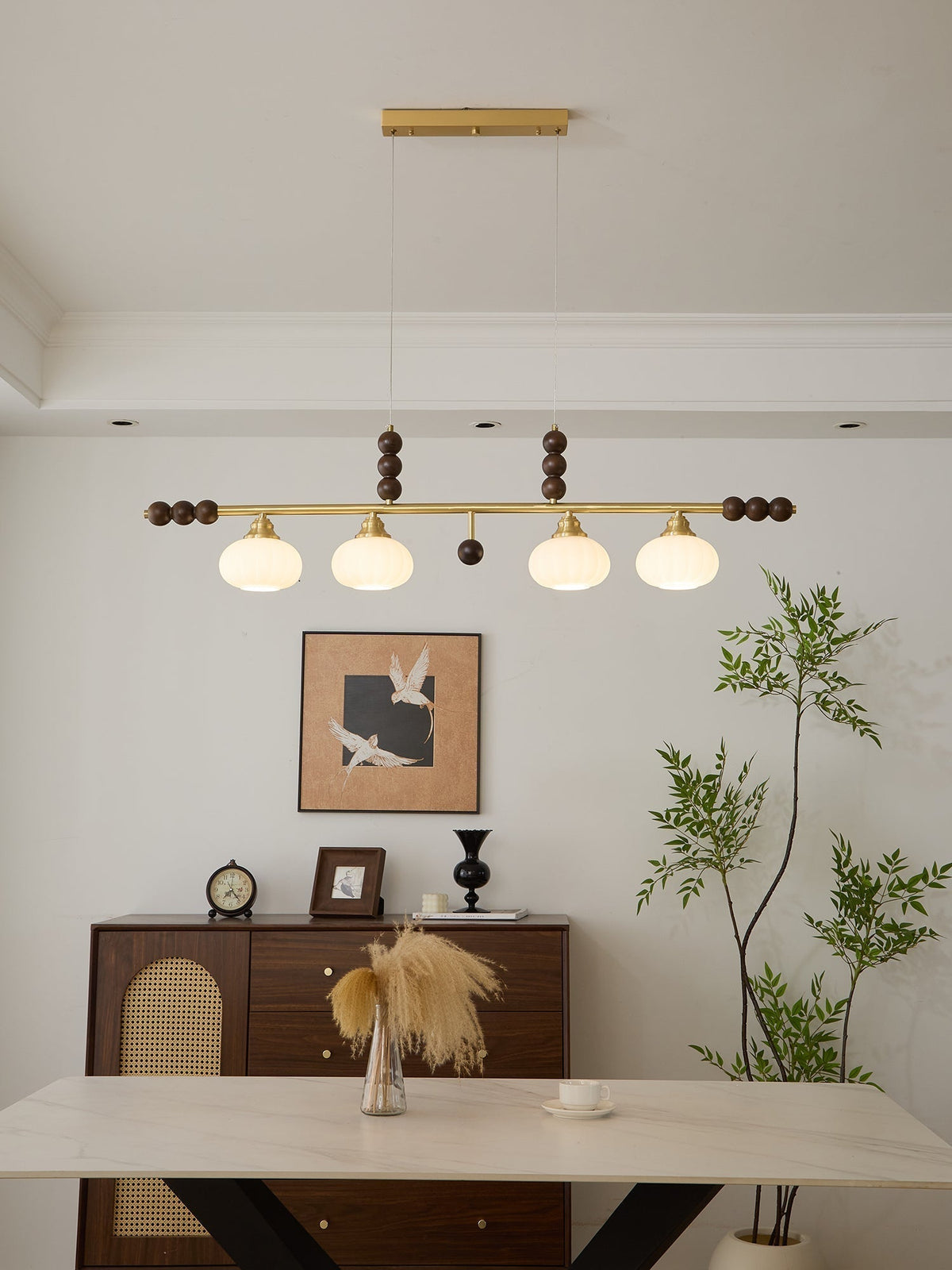 Zerinen Suspension Nordique en Verre et Bois - Neutralighting