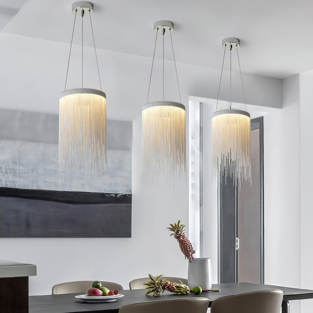Arsoliel Suspension en Chaîne à Franges de Luxe Postmoderne - Neutralighting