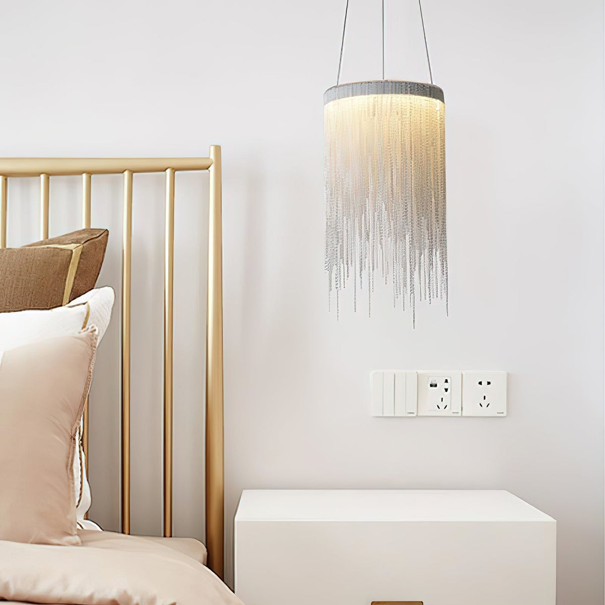 Arsoliel Suspension en Chaîne à Franges de Luxe Postmoderne - Neutralighting