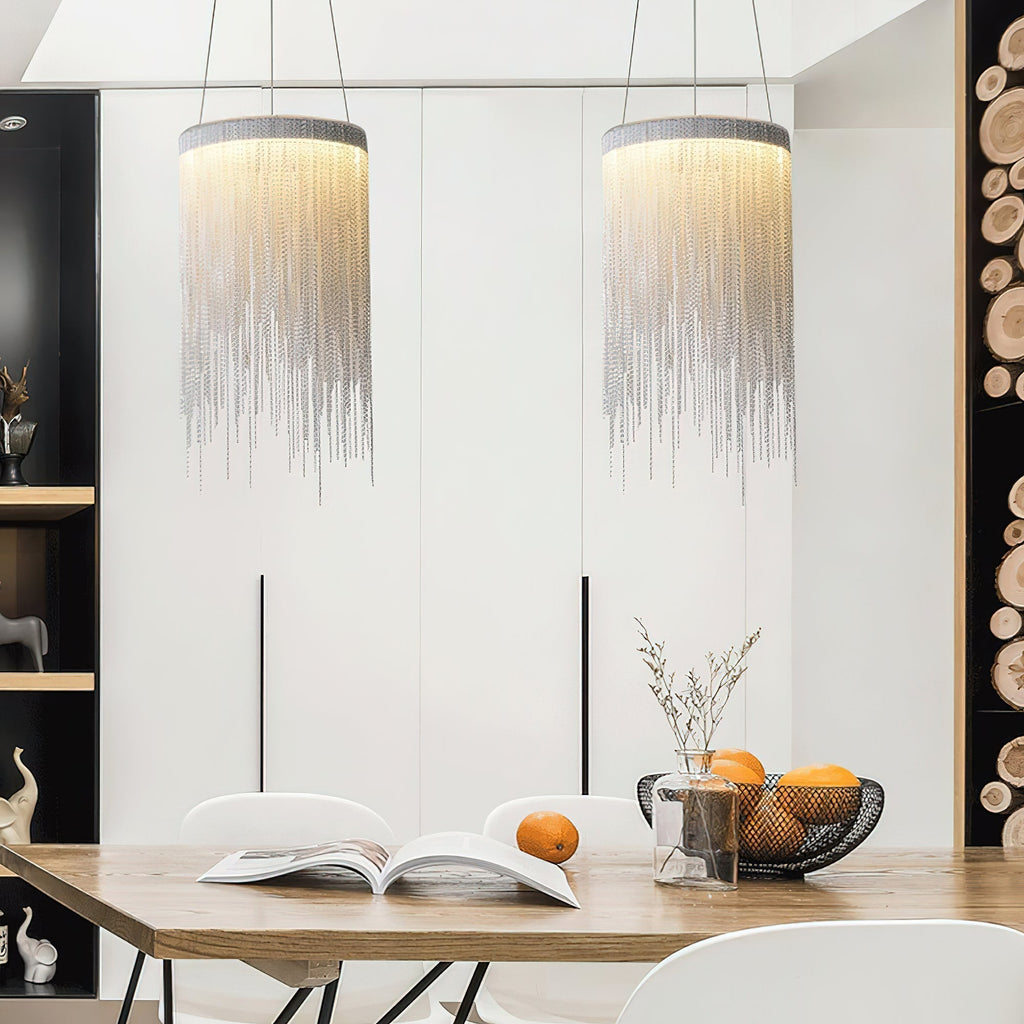 Arsoliel Suspension en Chaîne à Franges de Luxe Postmoderne - Neutralighting