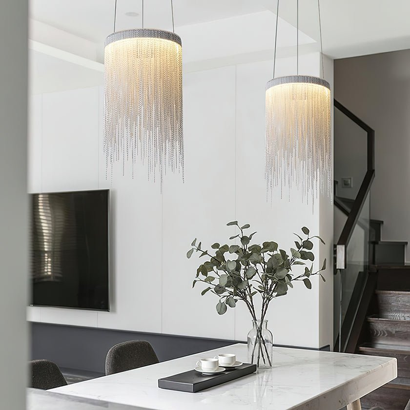 Arsoliel Suspension en Chaîne à Franges de Luxe Postmoderne - Neutralighting