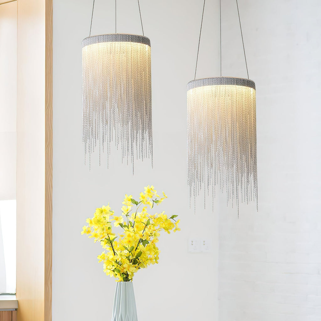 Arsoliel Suspension en Chaîne à Franges de Luxe Postmoderne - Neutralighting