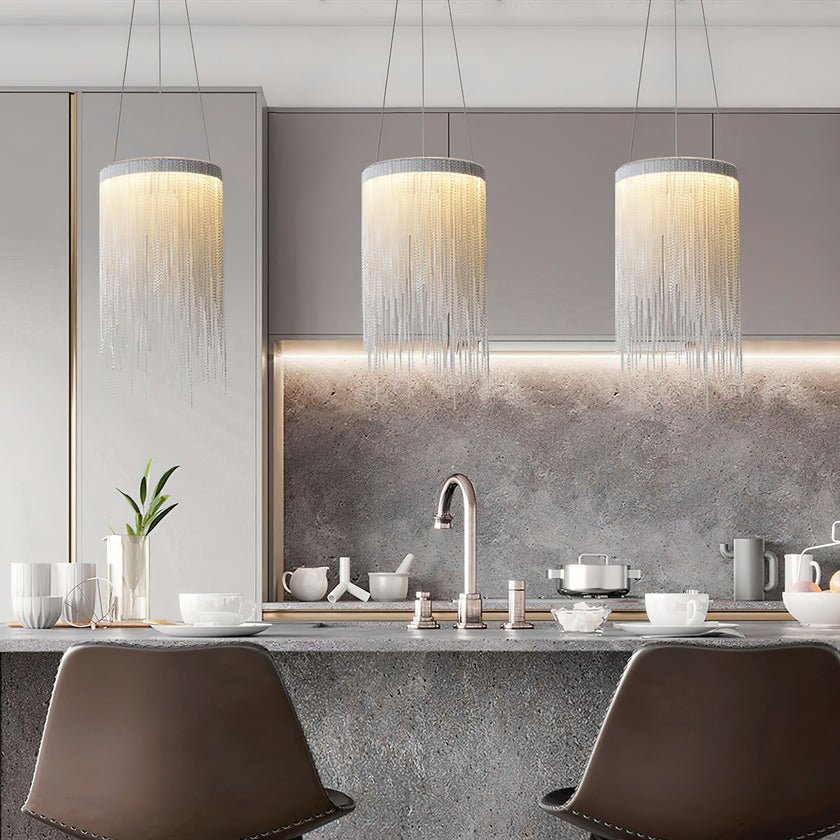 Arsoliel Suspension en Chaîne à Franges de Luxe Postmoderne - Neutralighting