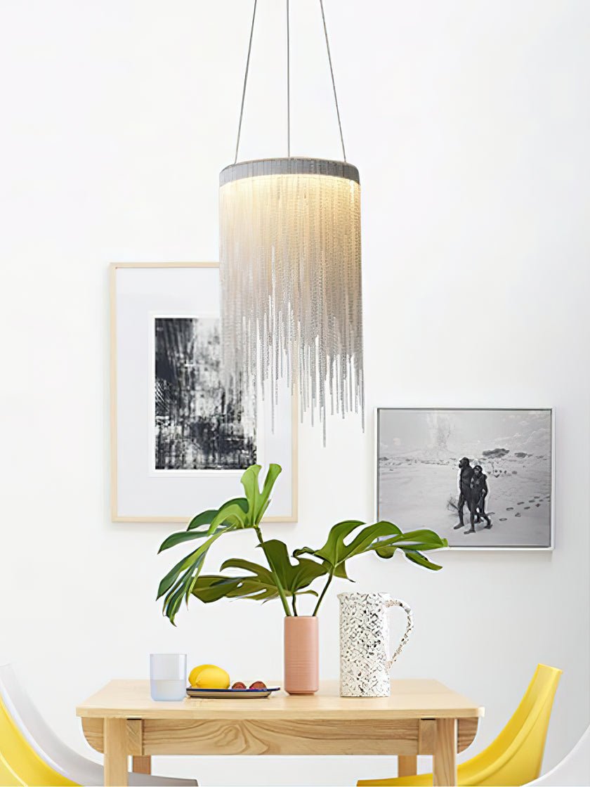 Arsoliel Suspension en Chaîne à Franges de Luxe Postmoderne - Neutralighting