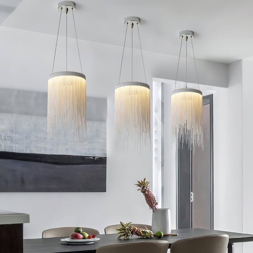 Arsoliel Suspension en Chaîne à Franges de Luxe Postmoderne - Neutralighting