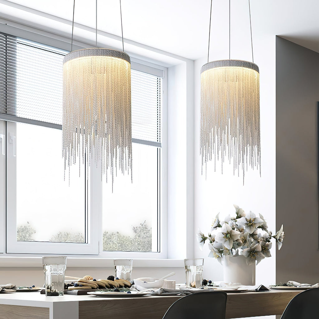 Arsoliel Suspension en Chaîne à Franges de Luxe Postmoderne - Neutralighting