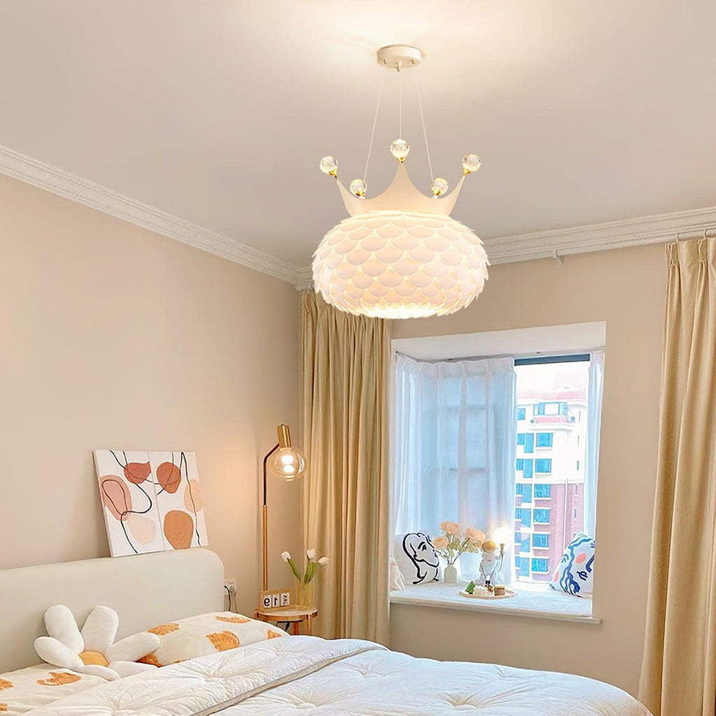 Solara Lampe suspendue en acrylique à couronne festonnée fantaisiste - Neutralighting