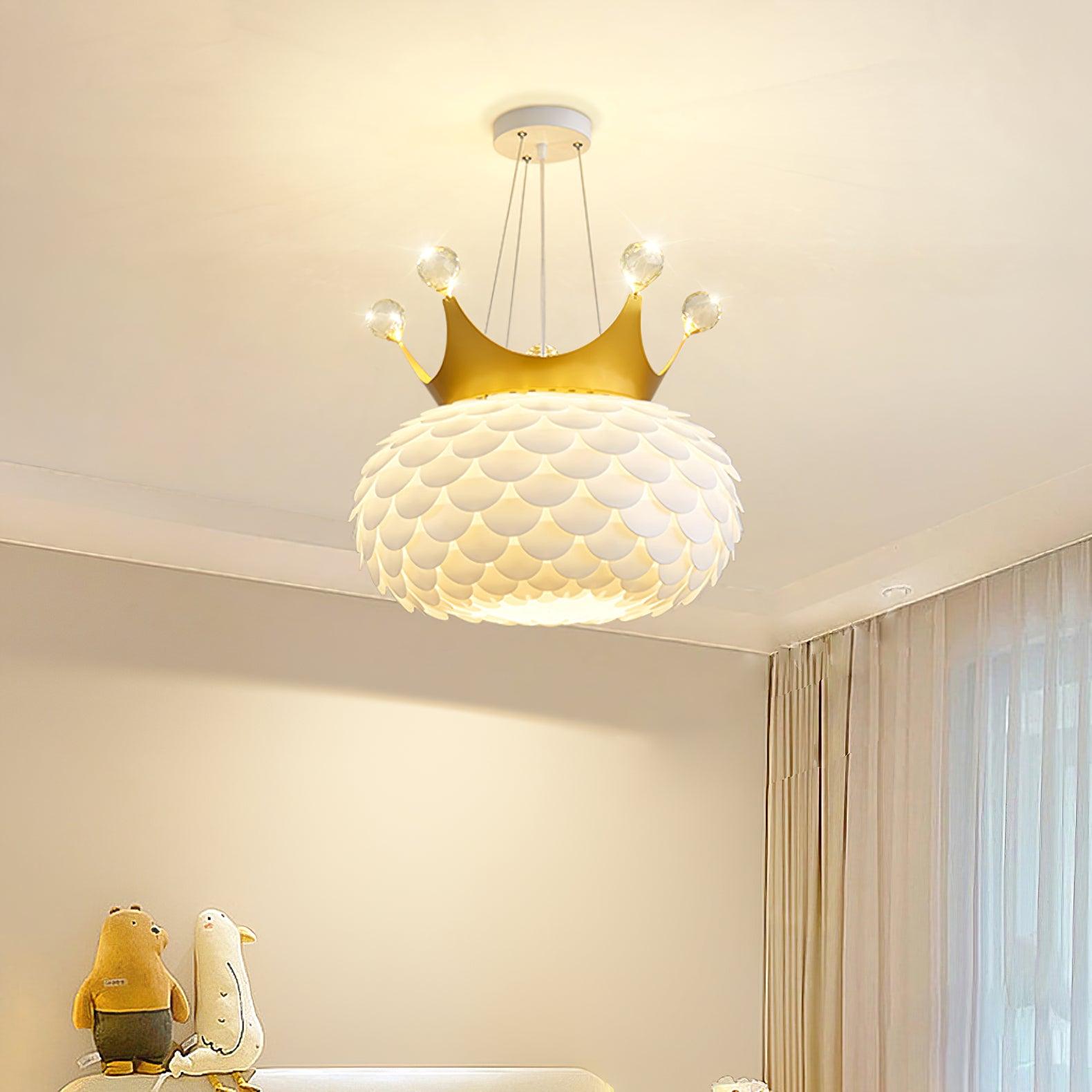 Solara Lampe suspendue en acrylique à couronne festonnée fantaisiste - Neutralighting