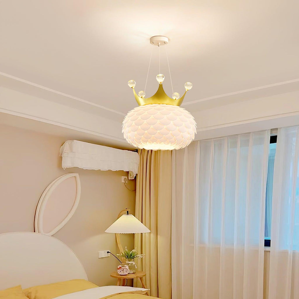 Solara Lampe suspendue en acrylique à couronne festonnée fantaisiste - Neutralighting
