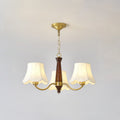 Lustra Chandelier Laiton Tissu Bras Courbés - Neutralighting