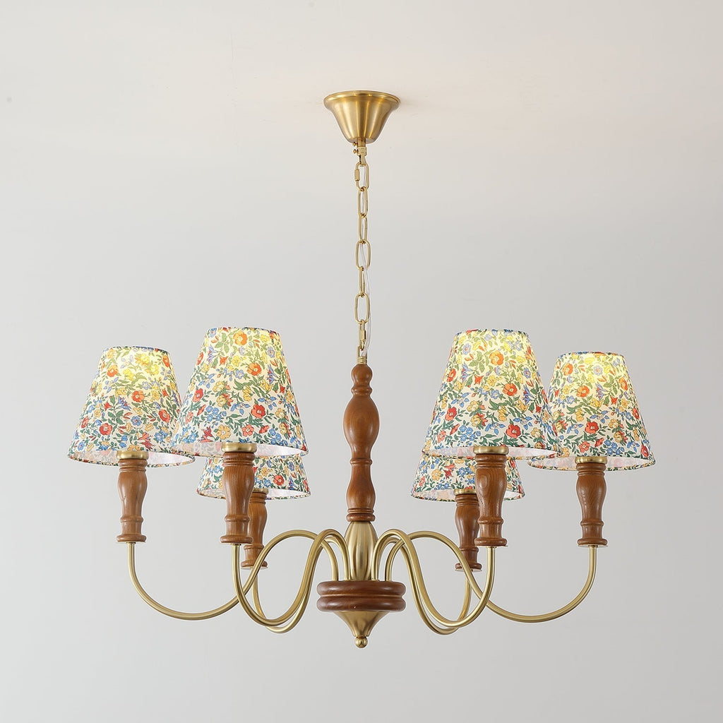 Florinda Lustre Abat-jour Tissu Floral - Neutralighting