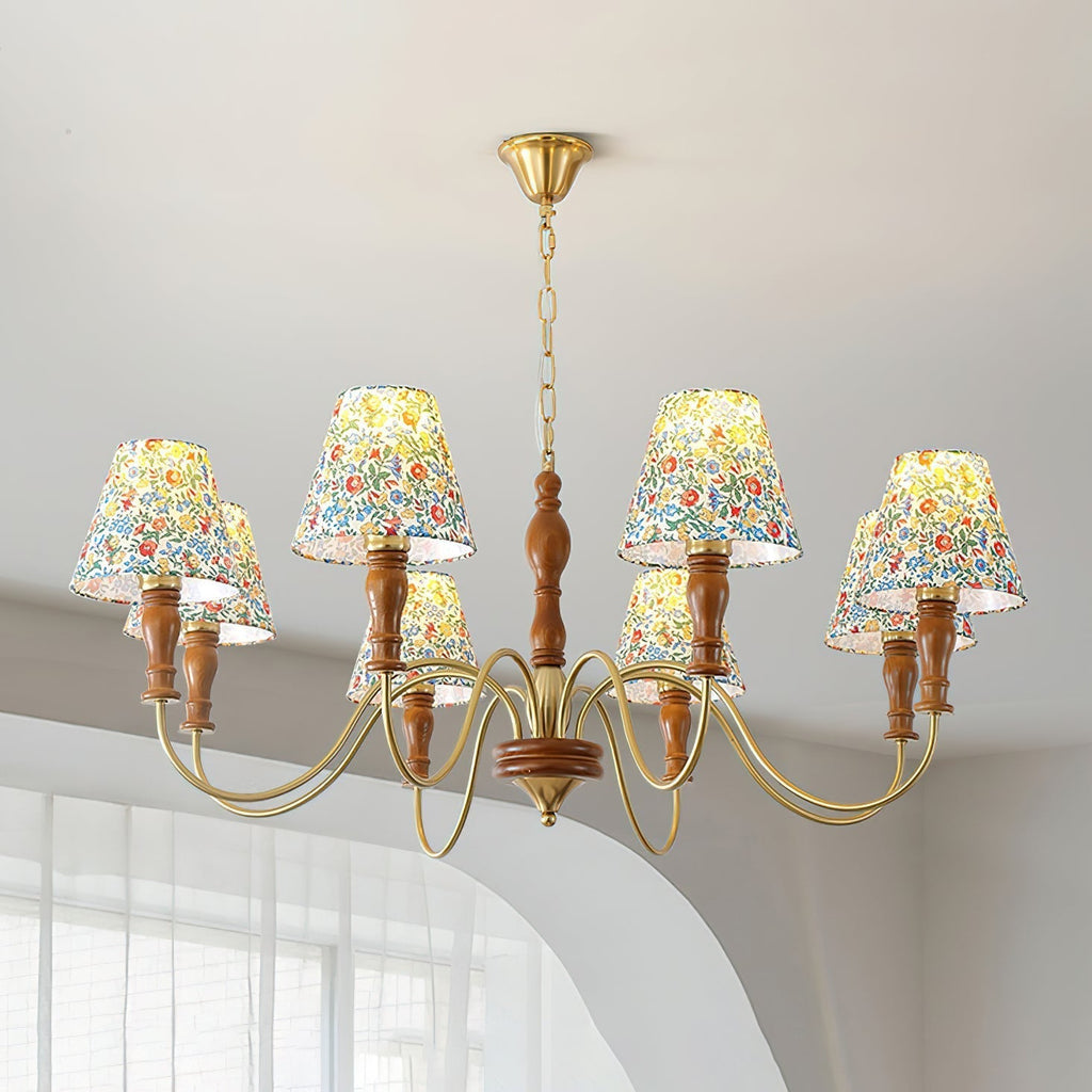 Florinda Lustre Abat-jour Tissu Floral - Neutralighting