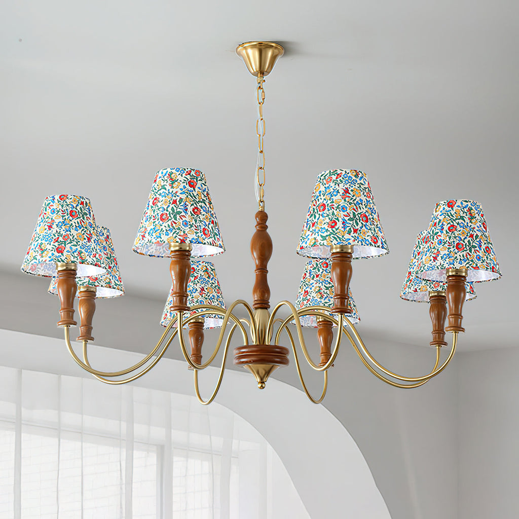 Florinda Lustre Abat-jour Tissu Floral - Neutralighting