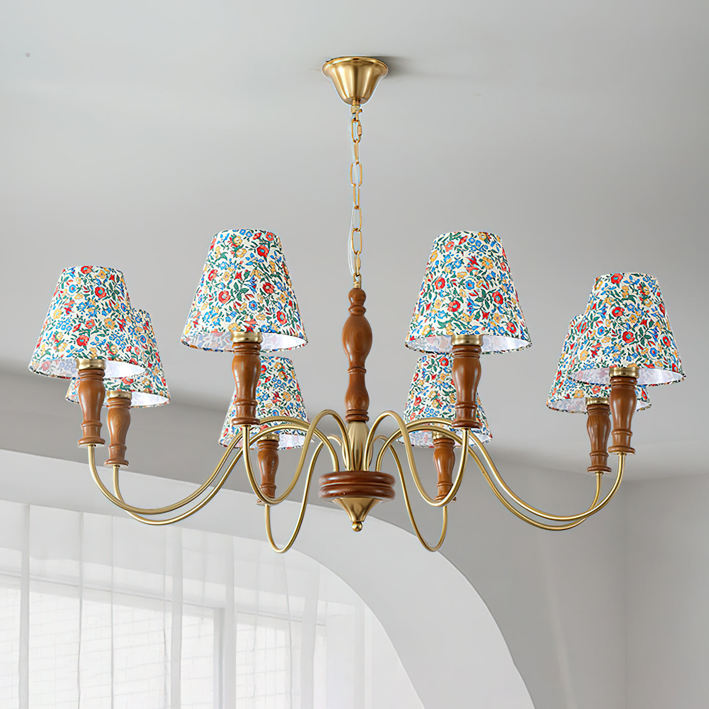 Florinda Lustre Abat-jour Tissu Floral - Neutralighting