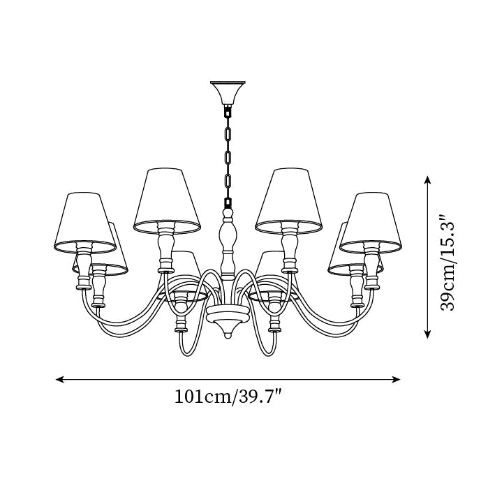 Florinda Lustre Abat-jour Tissu Floral - Neutralighting
