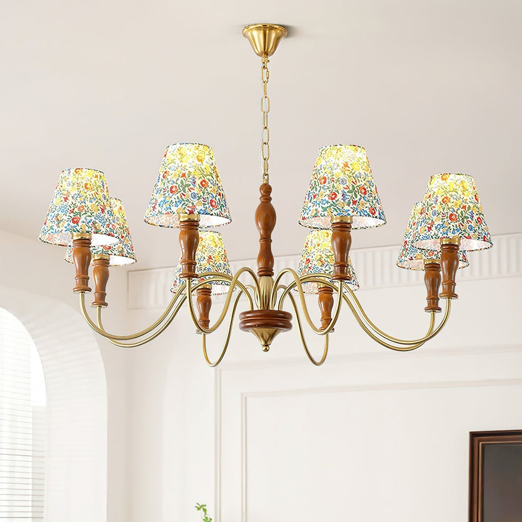 Florinda Lustre Abat-jour Tissu Floral - Neutralighting