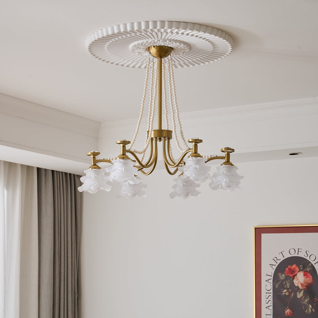 Cotalisra Chandelier Premium Élégance Verre Rose - Neutralighting