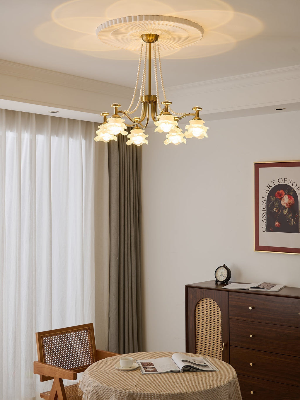 Cotalisra Chandelier Premium Élégance Verre Rose - Neutralighting