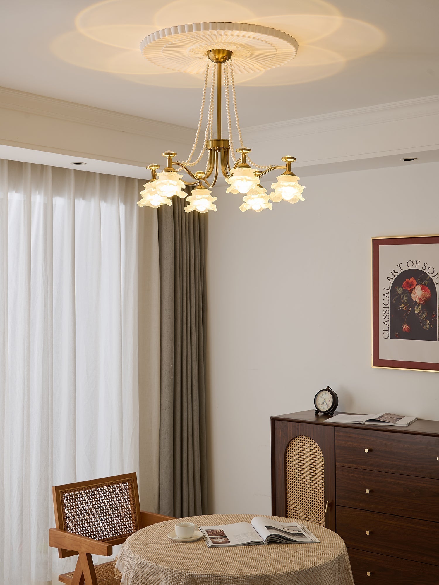 Cotalisra Chandelier Premium Élégance Verre Rose - Neutralighting