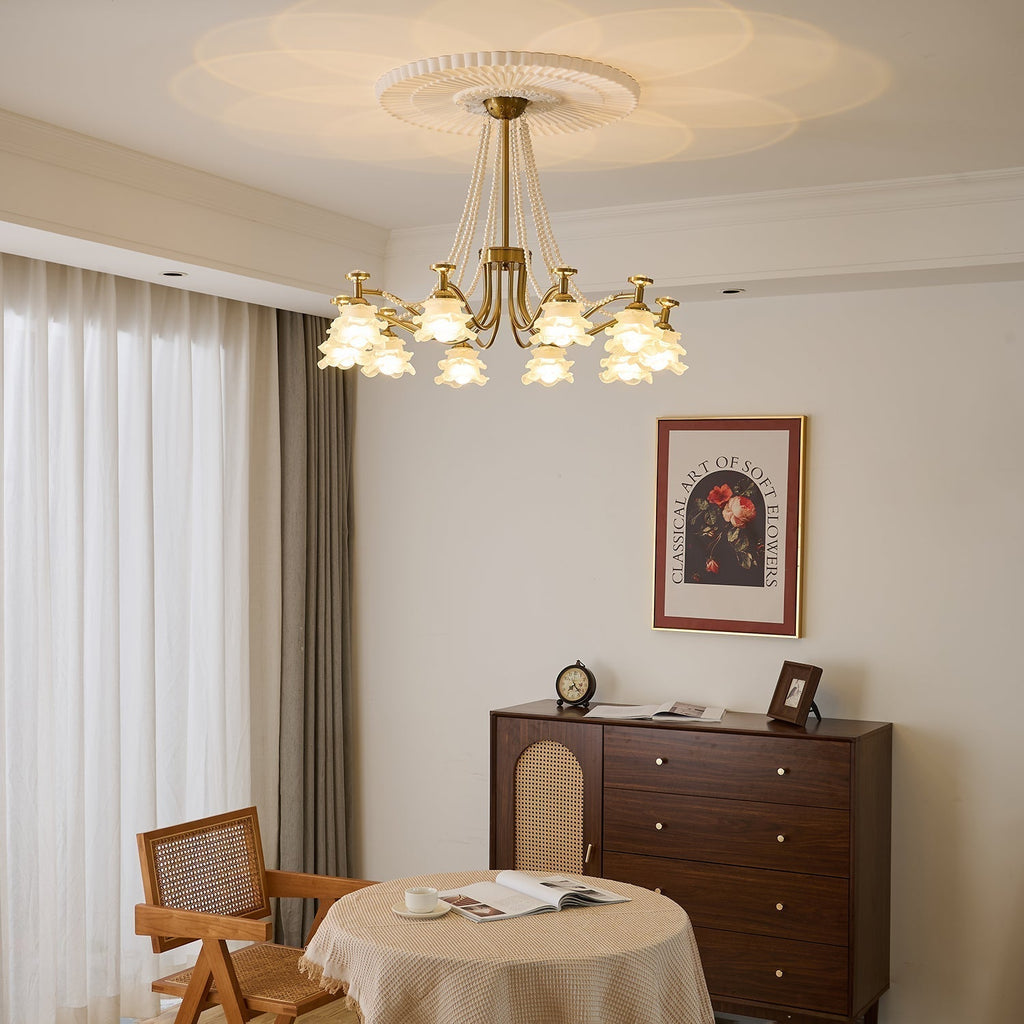 Cotalisra Chandelier Premium Élégance Verre Rose - Neutralighting