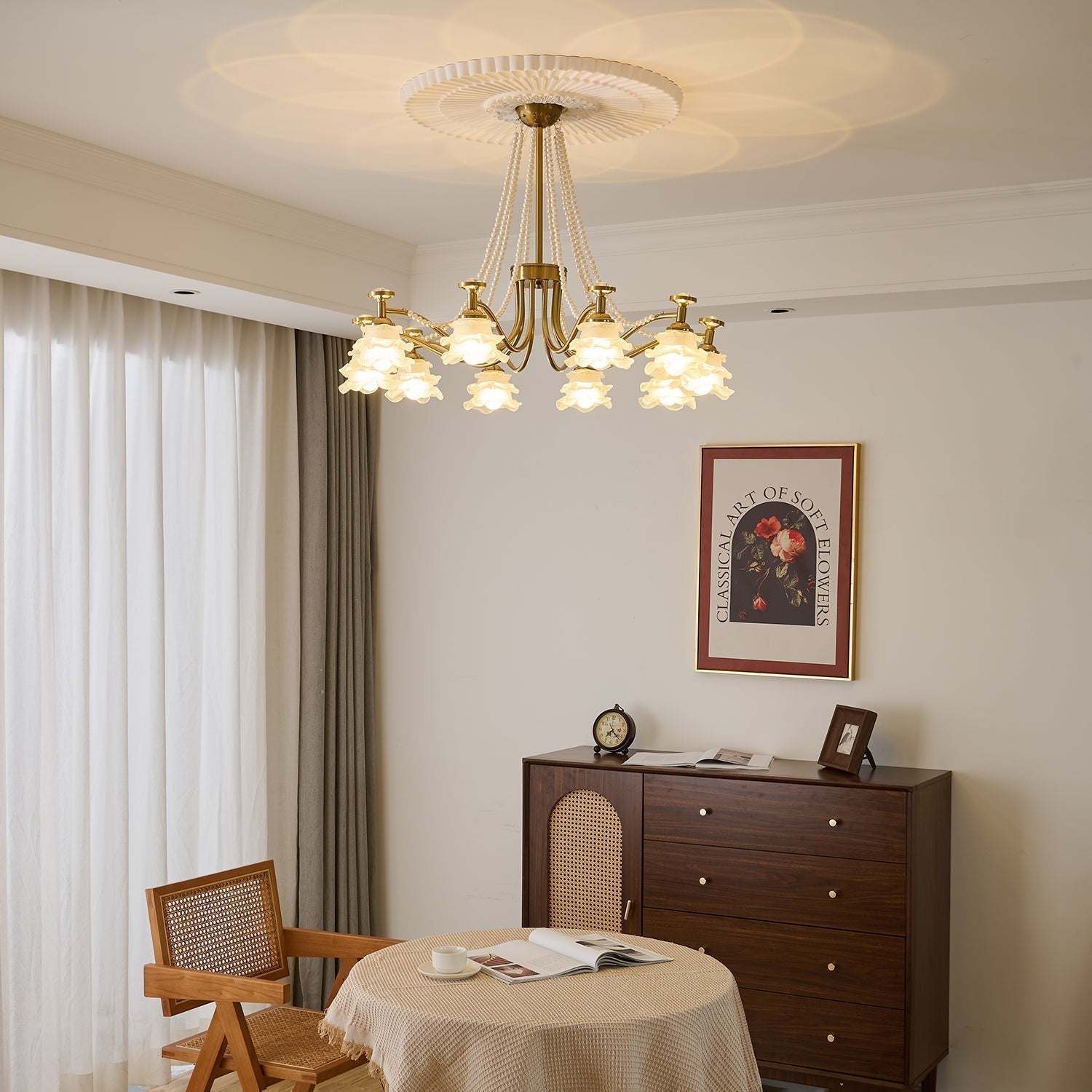 Cotalisra Chandelier Premium Élégance Verre Rose - Neutralighting