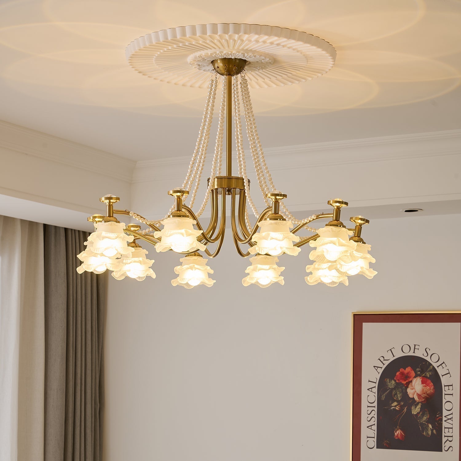 Cotalisra Chandelier Premium Élégance Verre Rose - Neutralighting