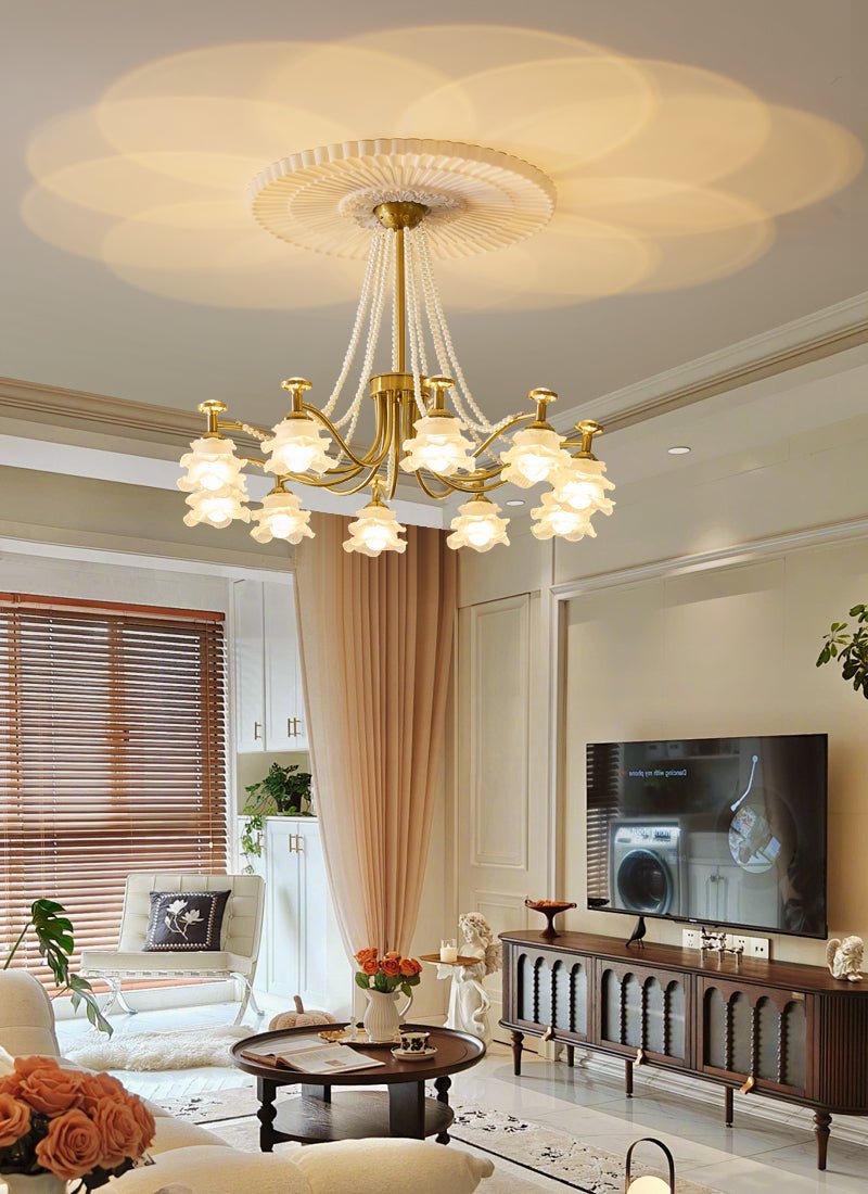 Cotalisra Chandelier Premium Élégance Verre Rose - Neutralighting