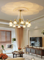 Cotalisra Chandelier Premium Élégance Verre Rose - Neutralighting