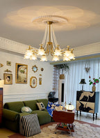 Cotalisra Chandelier Premium Élégance Verre Rose - Neutralighting