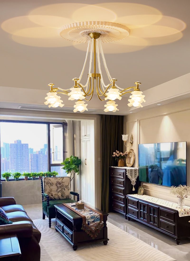 Cotalisra Chandelier Premium Élégance Verre Rose - Neutralighting